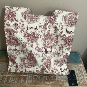Harrod’s tote bag. Red and white.
